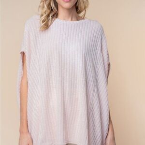 White birch cap sleeve solid knit top